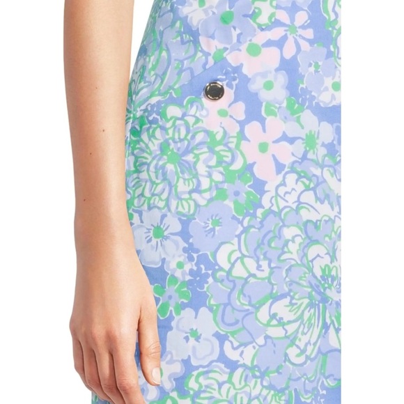 NWT Lilly Pulitzer Blue Floral Shift Dress Sz 12 - Picture 4 of 12